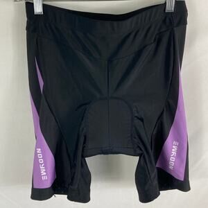 Nooyme Purple Black Padded Bike Shorts Size XL